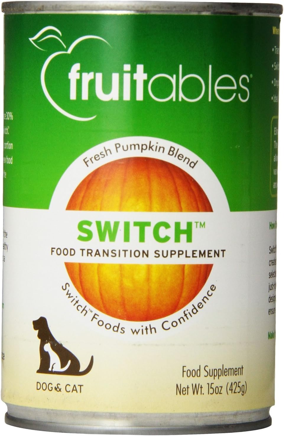 Fruitables Switch Food Transition Pumpkin Supplement For Pets 15-Ounce