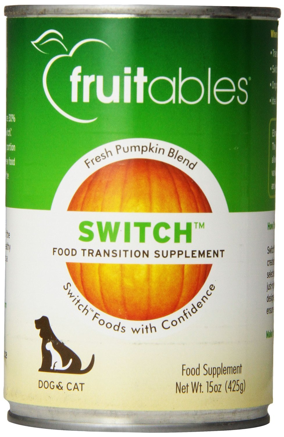 Fruitables Switch Food Transition Pumpkin Supplement For Pets 15-Ounce