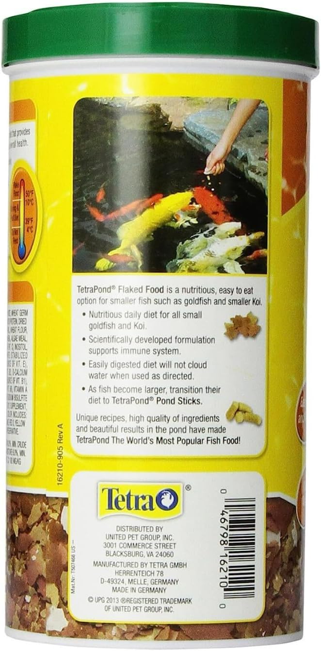 Tetra Pond Flakes Complete Nutrition for Smaller Pond Fish, Goldfish and Koi Fish, 6.35 oz