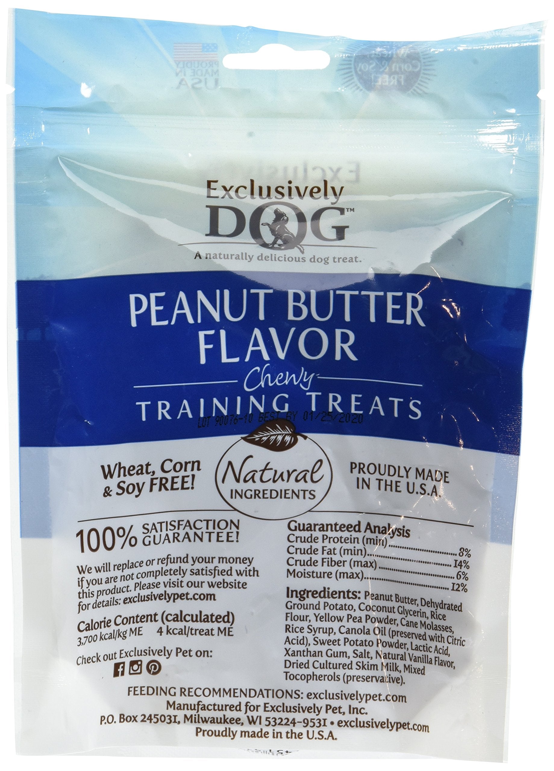 Exclusively Dog Chewy Training Treats Bacon Apple Flavor Grain Free Gluten Free 6 oz.