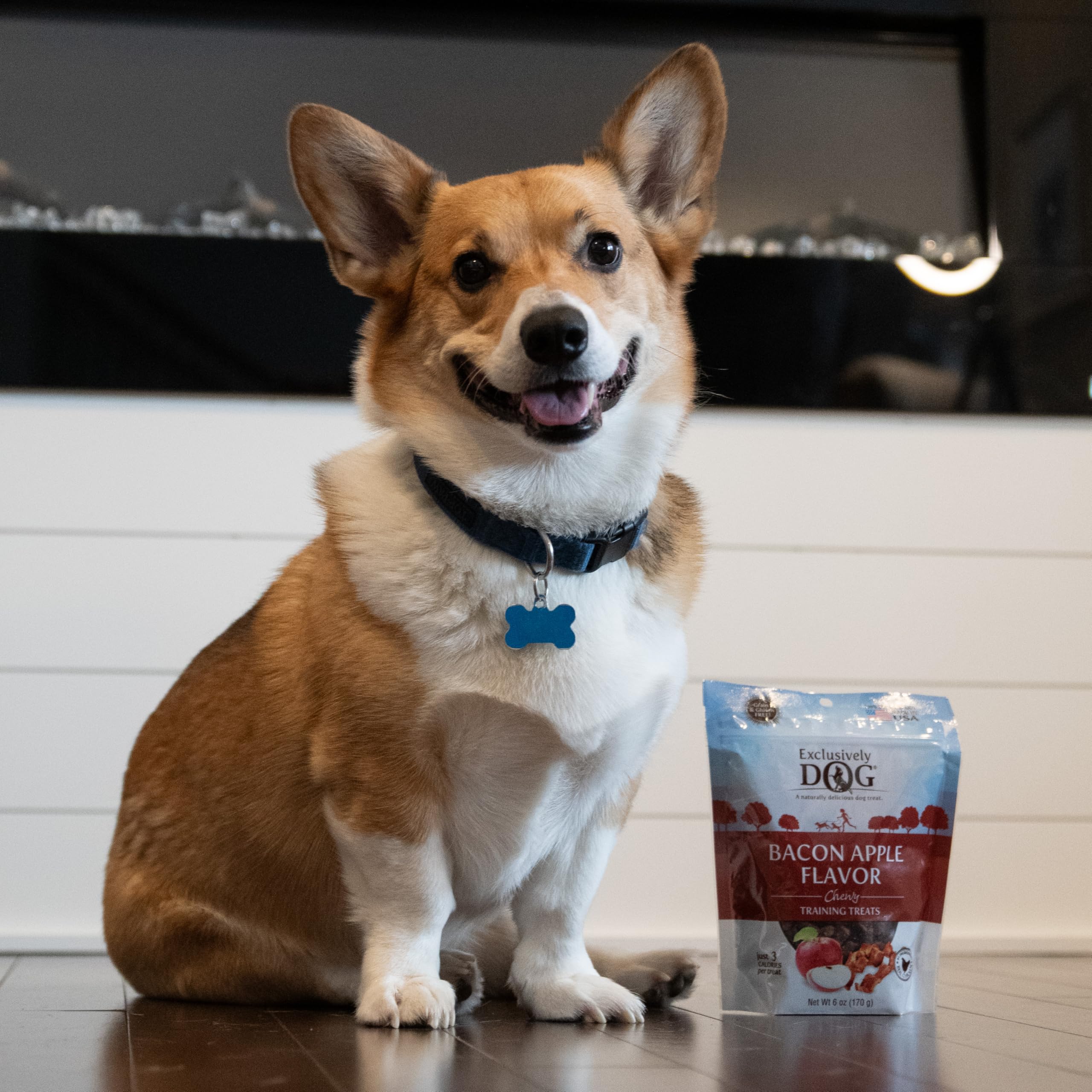 Exclusively Dog Chewy Training Treats Bacon Apple Flavor Grain Free Gluten Free 6 oz.
