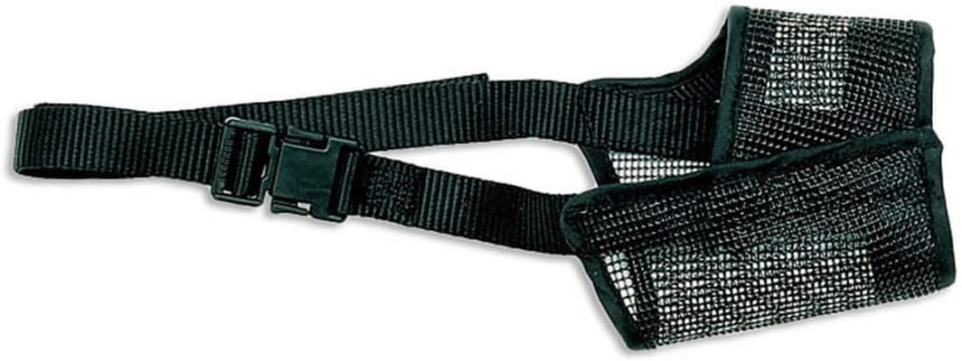 Coastal Pet Best Fit Adjustable Mesh Dog Muzzle Black, 9.5"