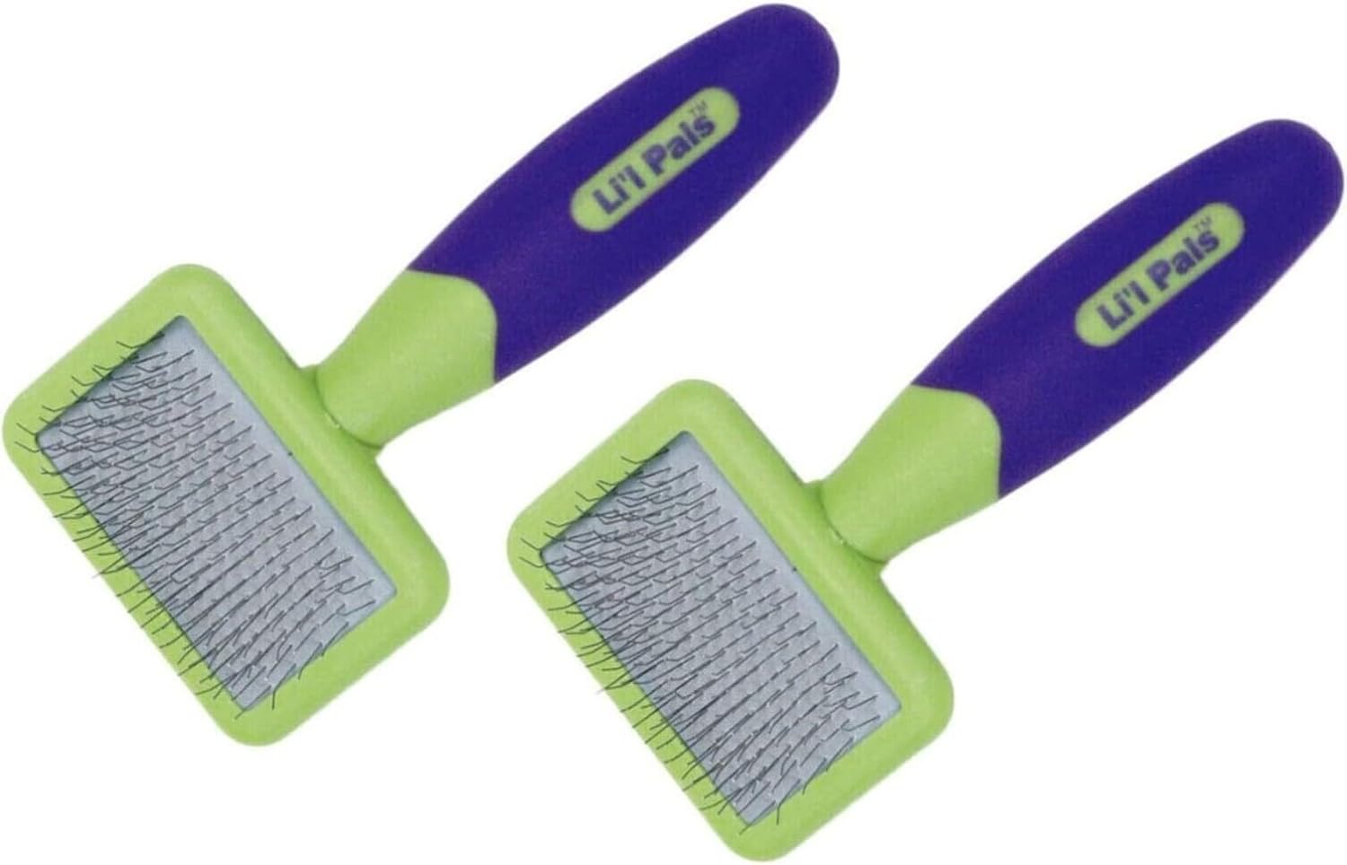 LilPals Soft Slicker Brush for Removing Mats, Tangles, and Loose Hair from Your Pets