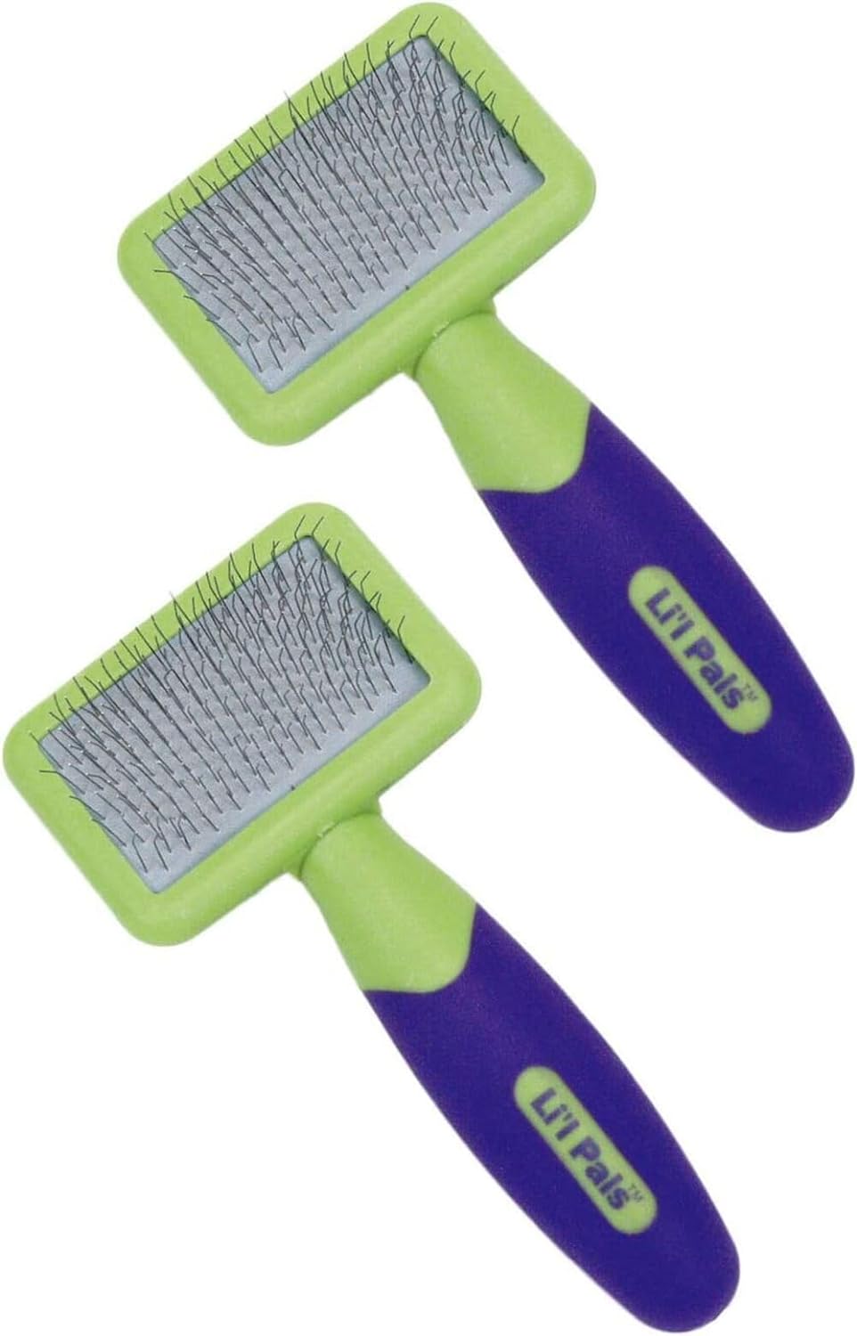 LilPals Soft Slicker Brush for Removing Mats, Tangles, and Loose Hair from Your Pets