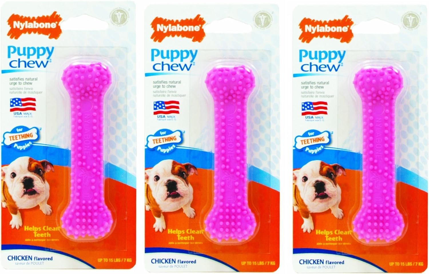 Nylabone Pink Dental Bone Chew Toy