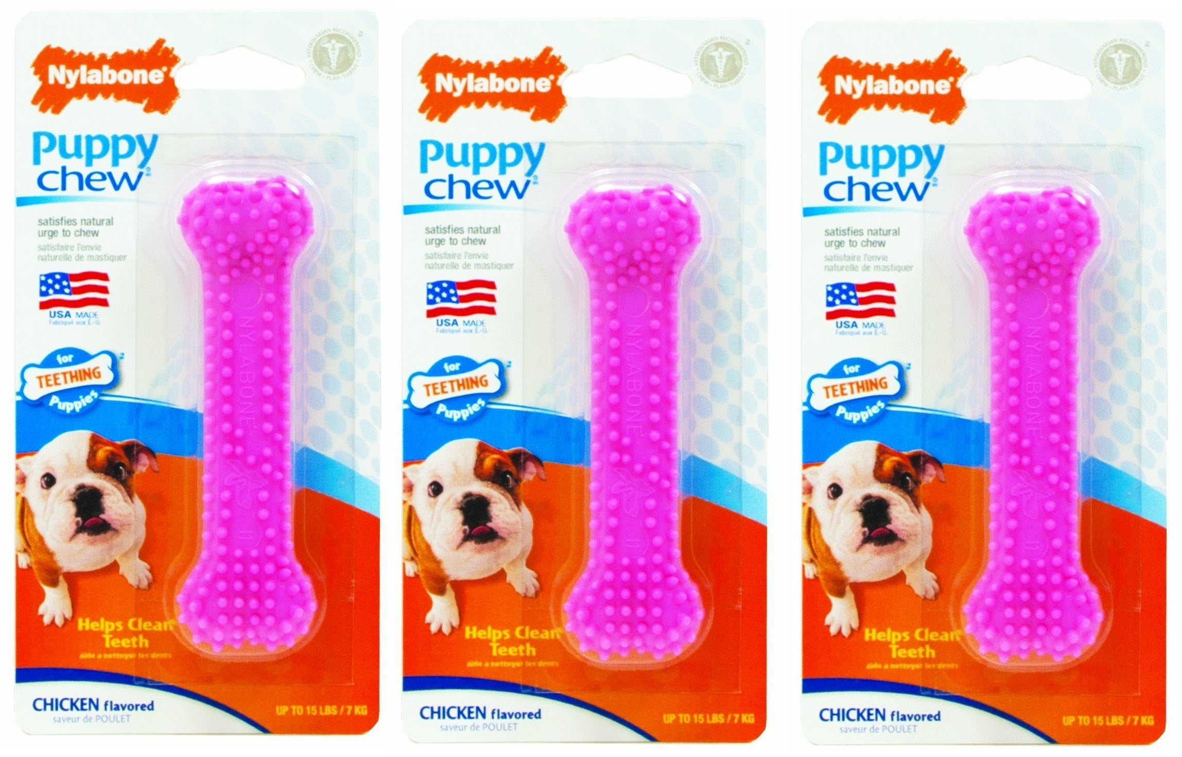 Nylabone Pink Dental Bone Chew Toy