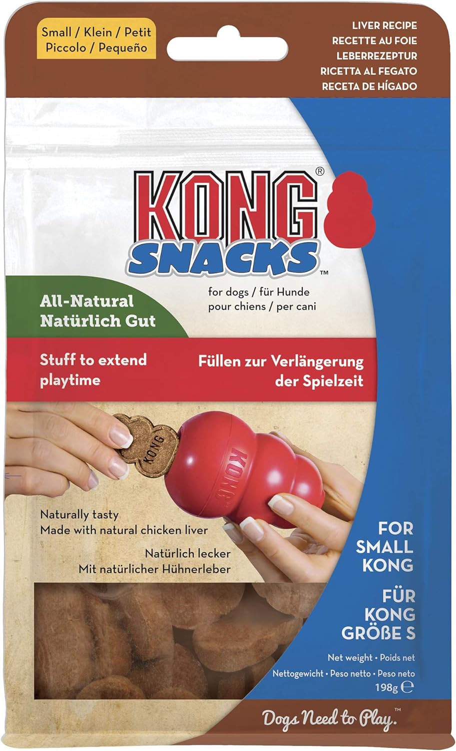 KONG - Snacks - All Natural Dog Treats - Liver Biscuits - Small (Best Used Classic Rubber Toys)