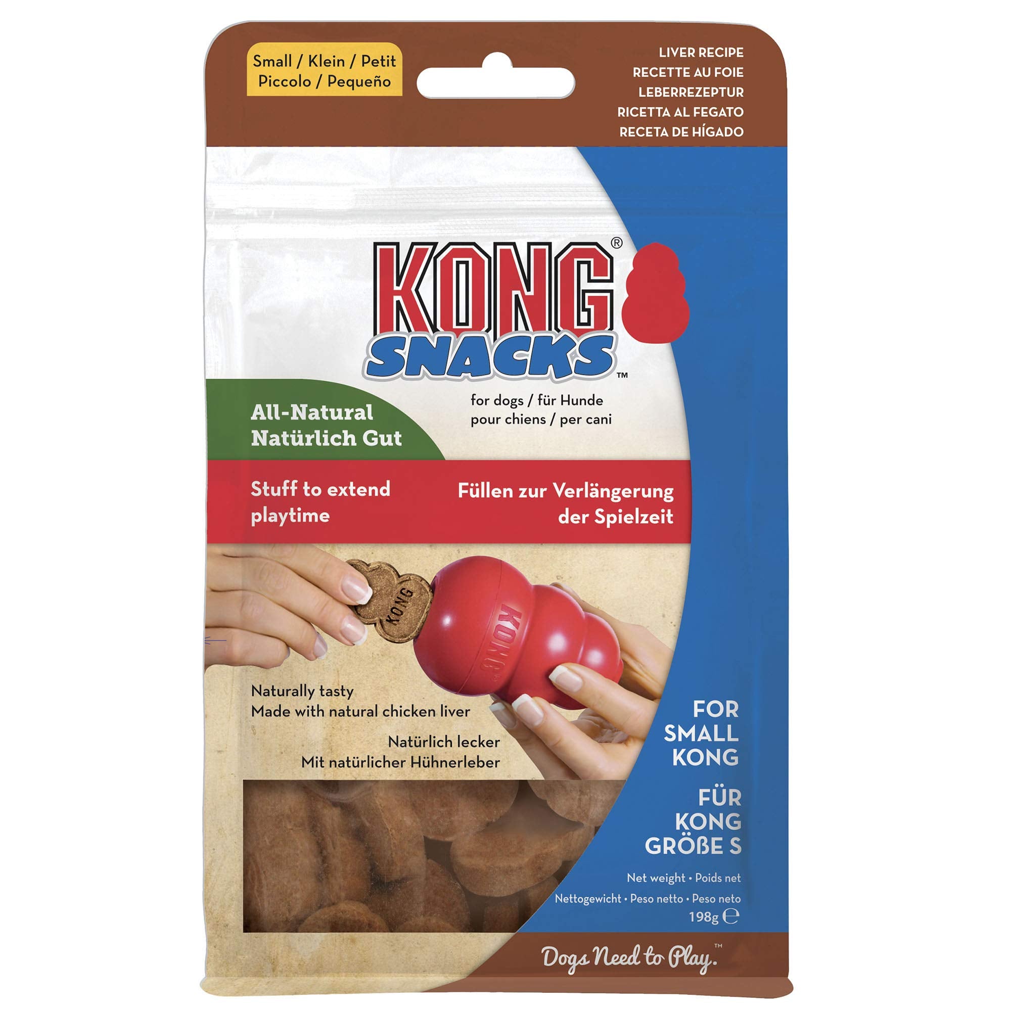 KONG - Snacks - All Natural Dog Treats - Liver Biscuits - Small (Best Used Classic Rubber Toys)