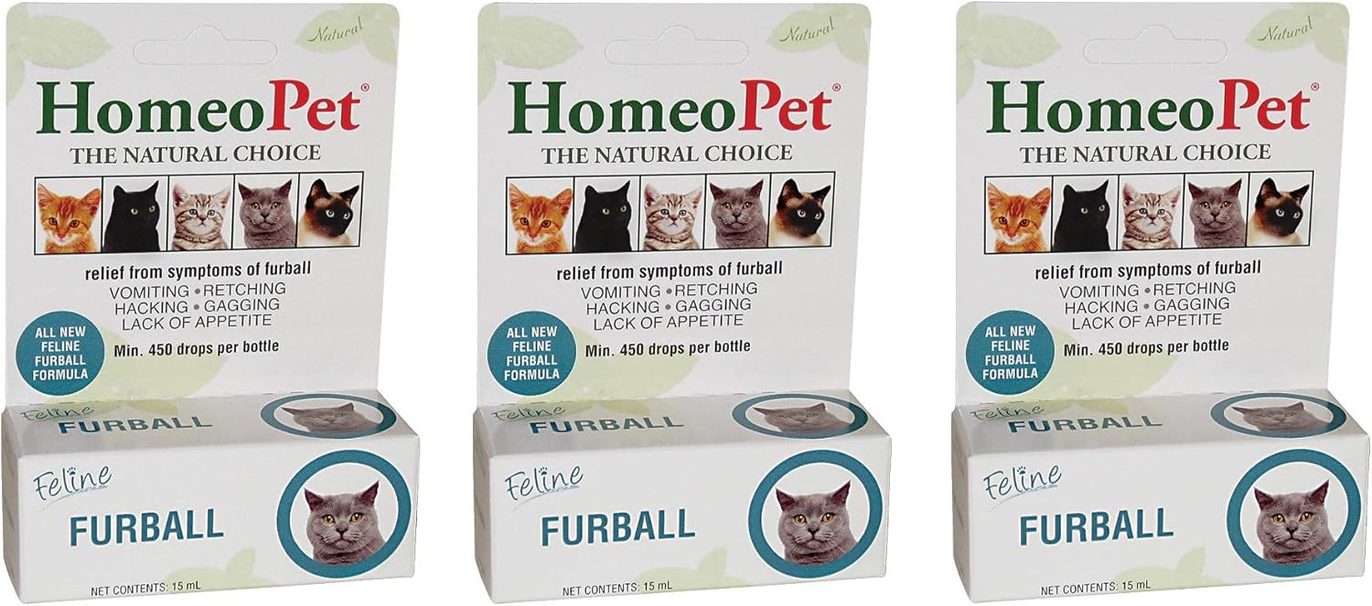 HomeoPet Feline Furball Relief, 15 ML Per Bottle