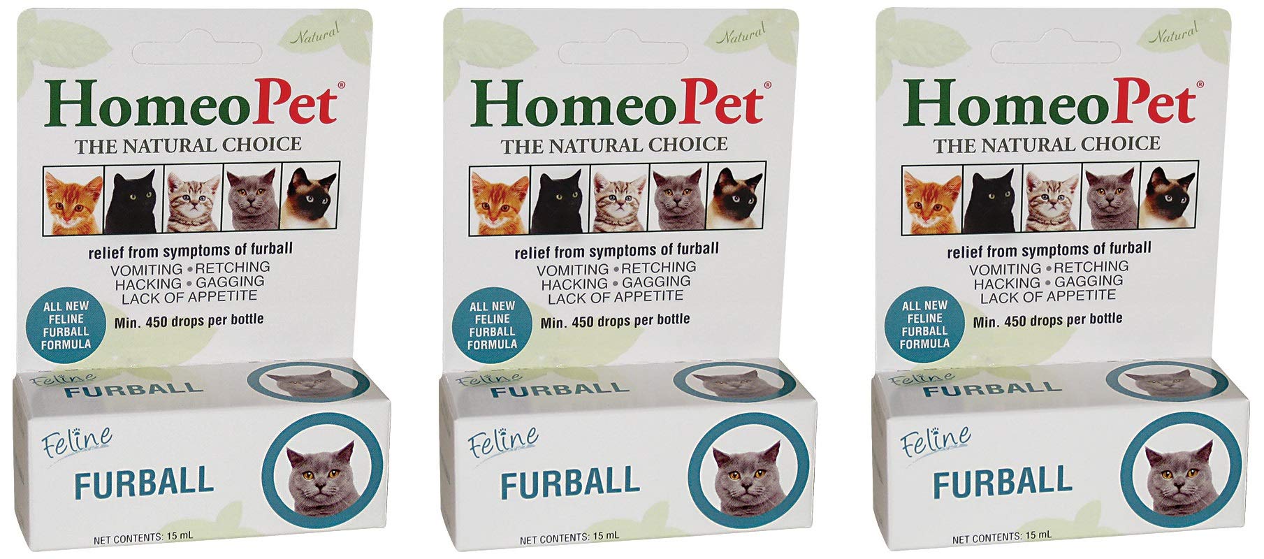 HomeoPet Feline Furball Relief, 15 ML Per Bottle