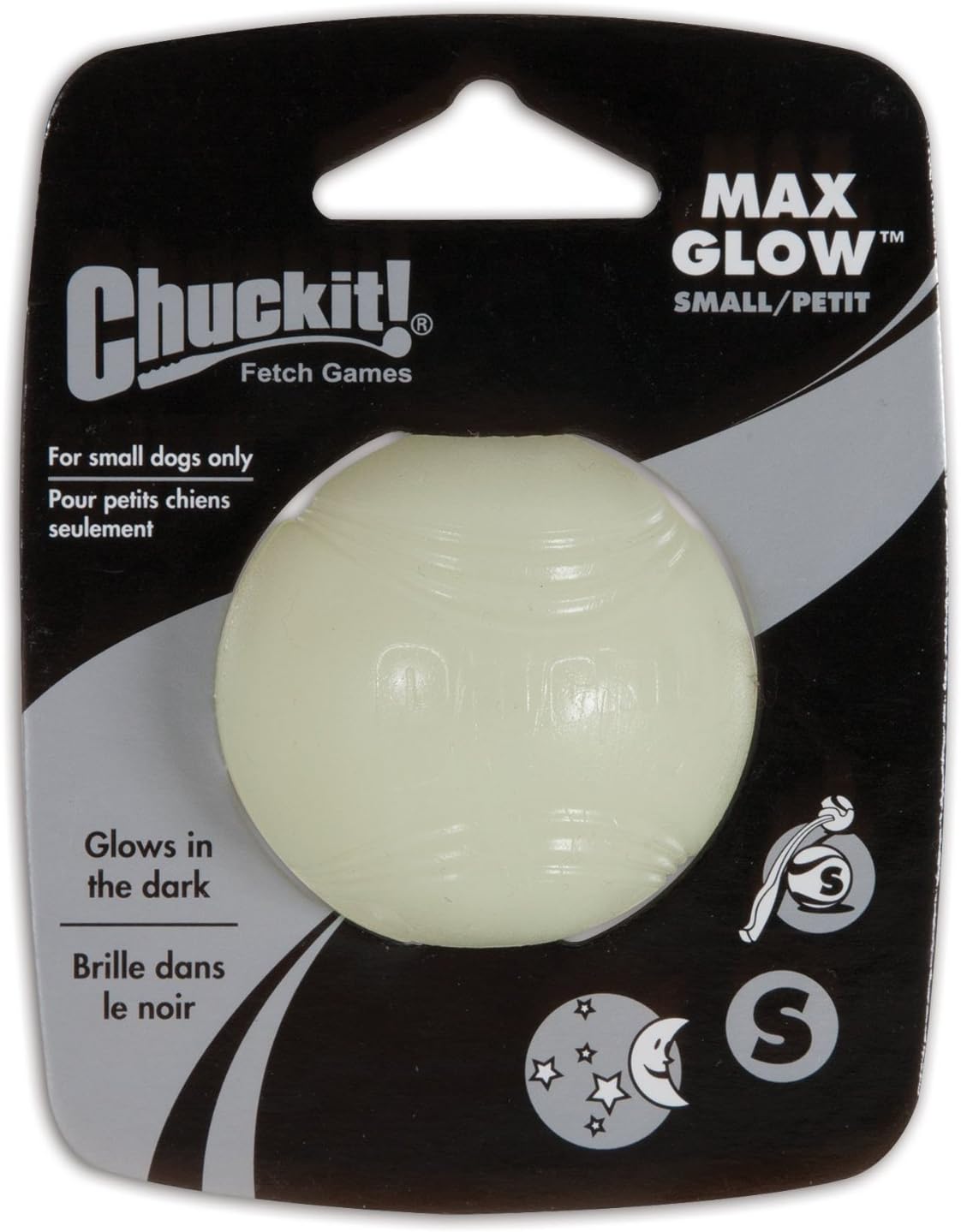 Chuckit! Small Glow White Max Glow Ball Dog Toy7