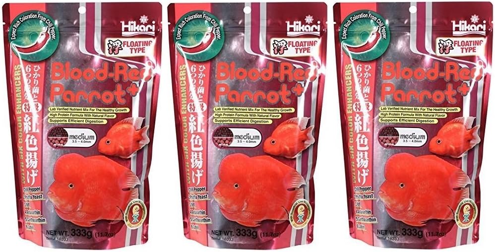 Hikari Blood Red Parrot+ Fish Food with Hikari-Germ 11.7 Oz