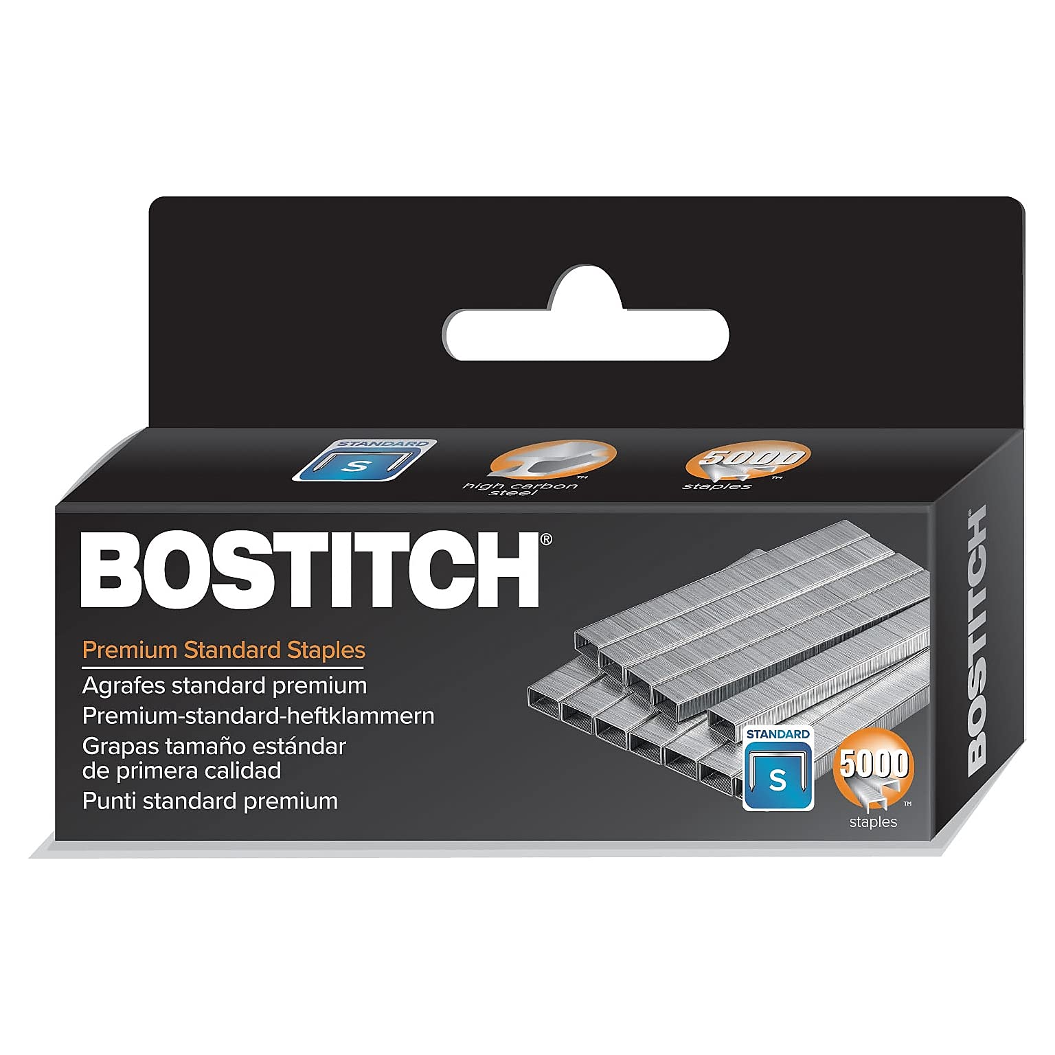 Bostish Premium Standard Staples High Carbon Steel, 1/4 - 1/2 inch Leg - Crown Sizes (5000)