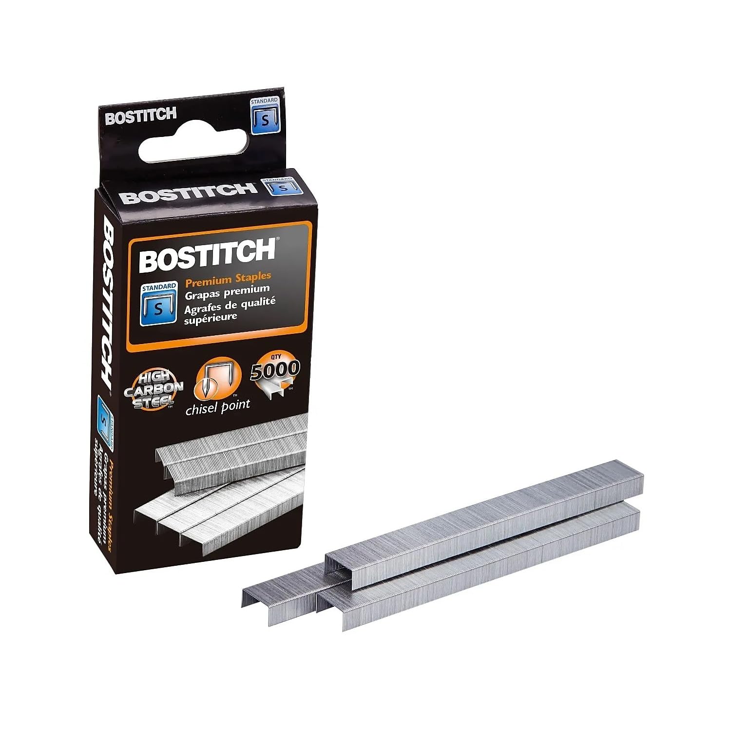 Bostitch Premium Standard Staples, 0.25-inch Leg Length, 5000 Staples/Box (SBS191/4CP)