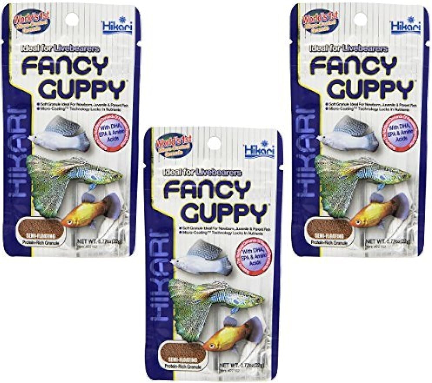 Hikari Usa Tropical Fancy Guppy For Pet Health, 0.77-Ounce Each