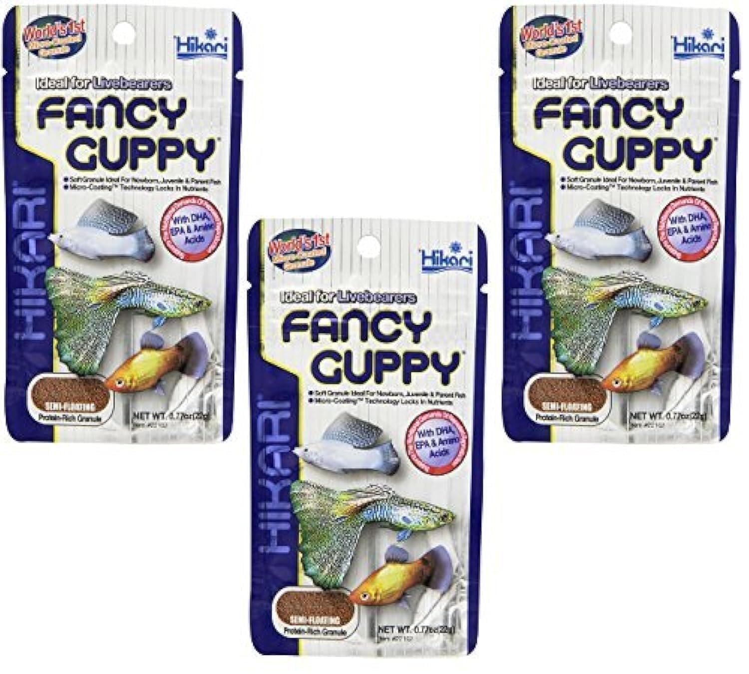 Hikari Usa Tropical Fancy Guppy For Pet Health, 0.77-Ounce Each