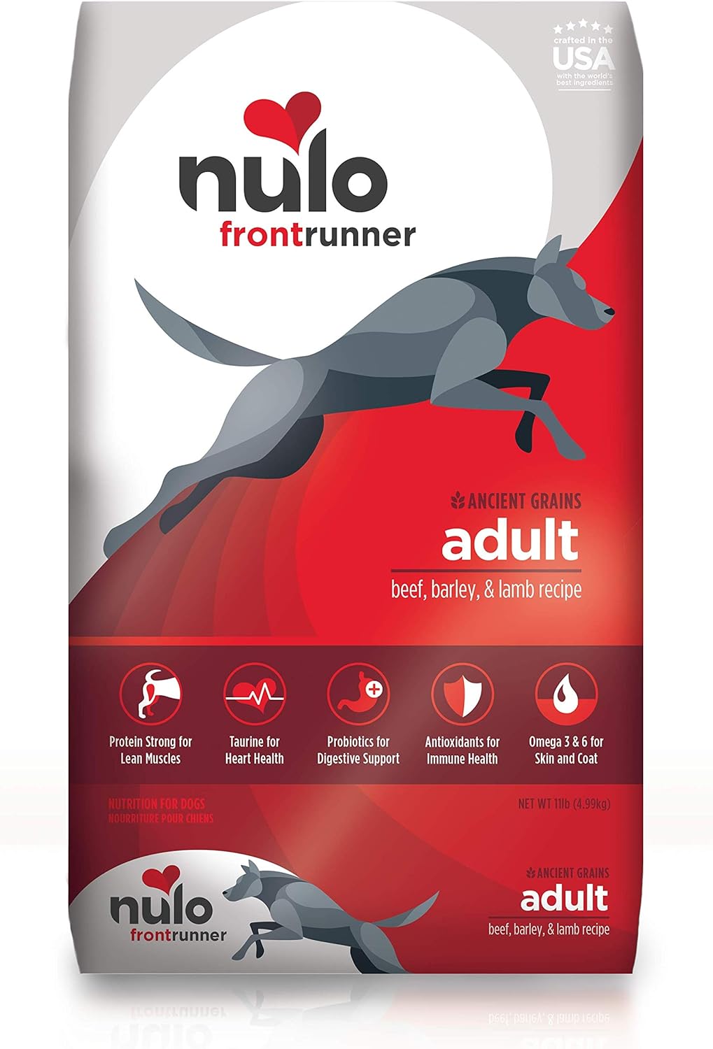 Nulo Frontrunner Dry Dog Food for Adult Dogs - Grain Inclusive Recipe with Beef, Barley, & Lamb