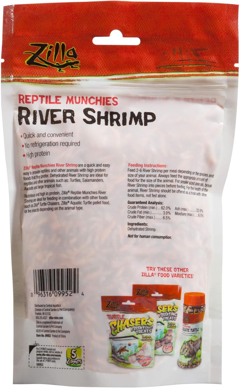 Zilla Reptile Munchies River Shrimp 2 Ounces -