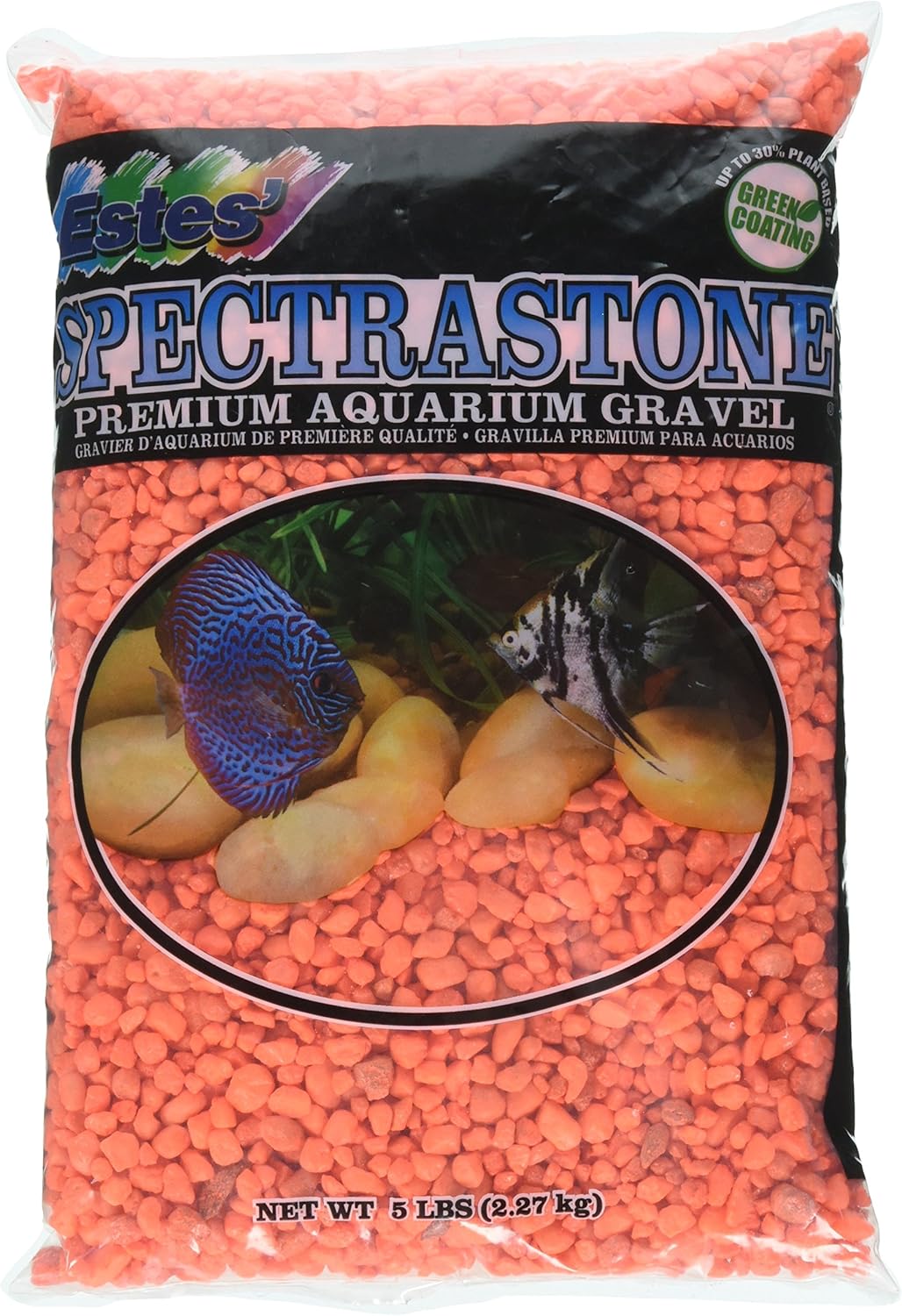 Spectrastone Permaglo Orange Aquarium Gravel for Freshwater Aquariums 5 Pound