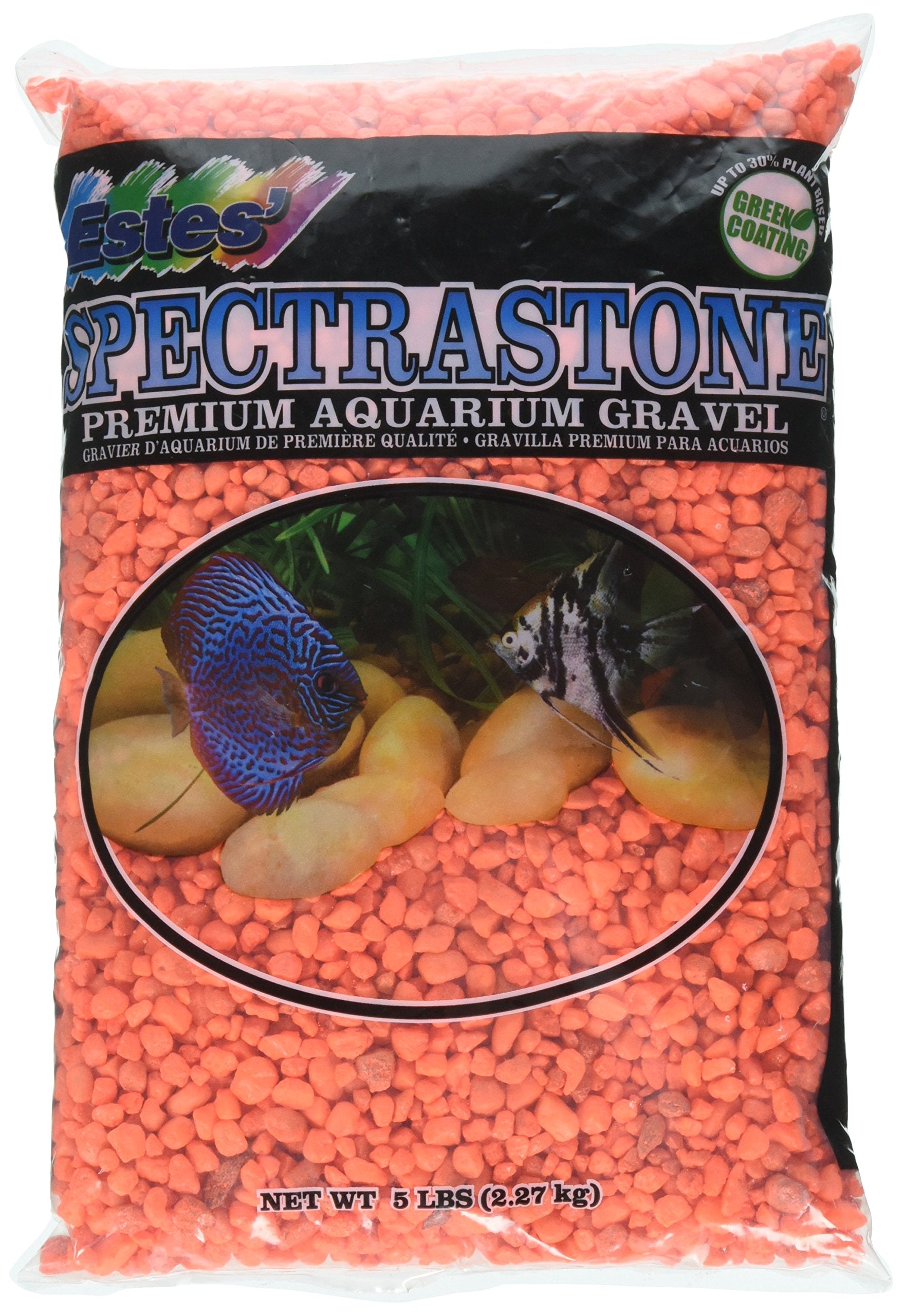 Spectrastone Permaglo Orange Aquarium Gravel for Freshwater Aquariums 5 Pound