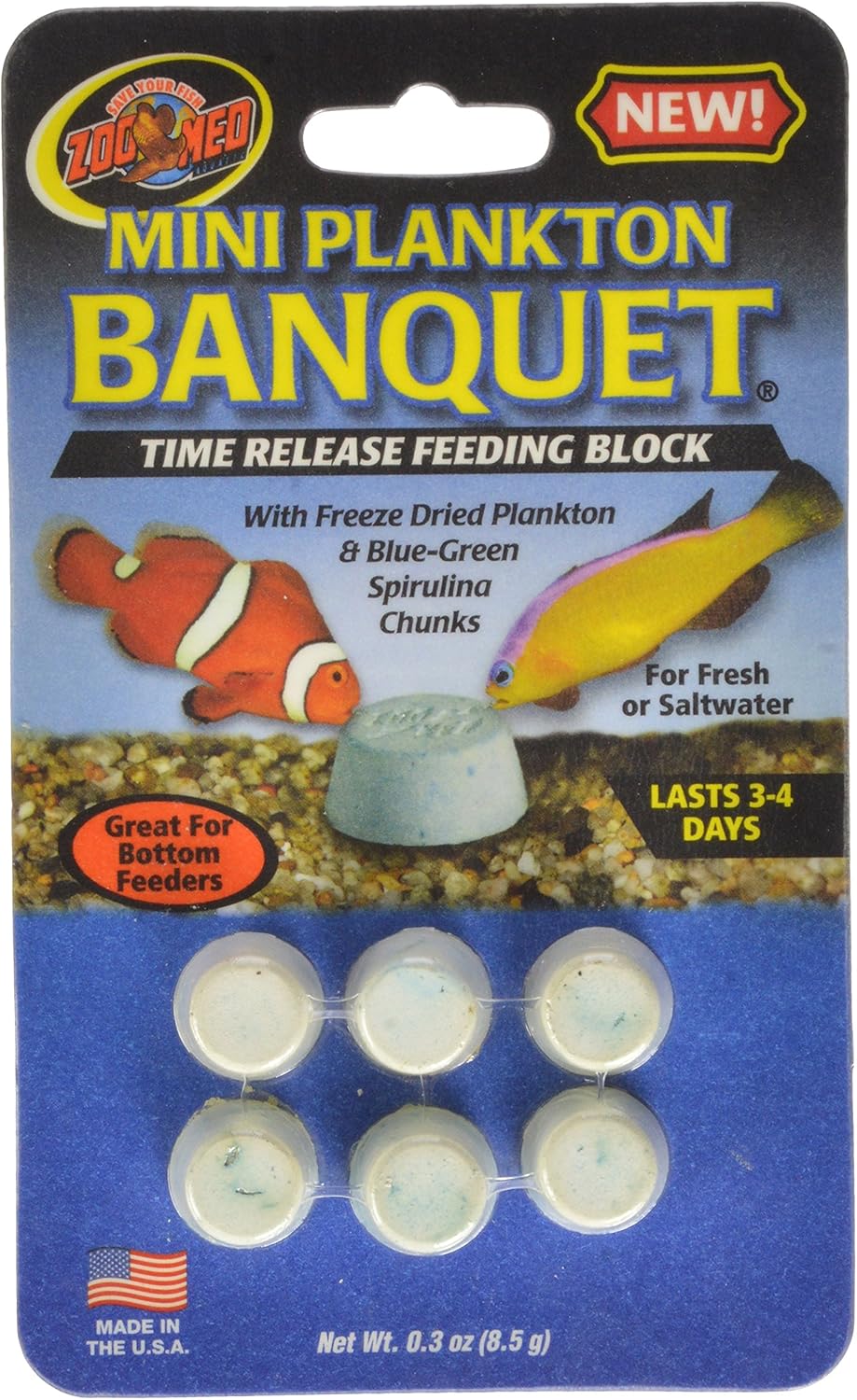 Zoo Med Laboratories AZMBB5 Plankton Banquet Block Feeder Mini