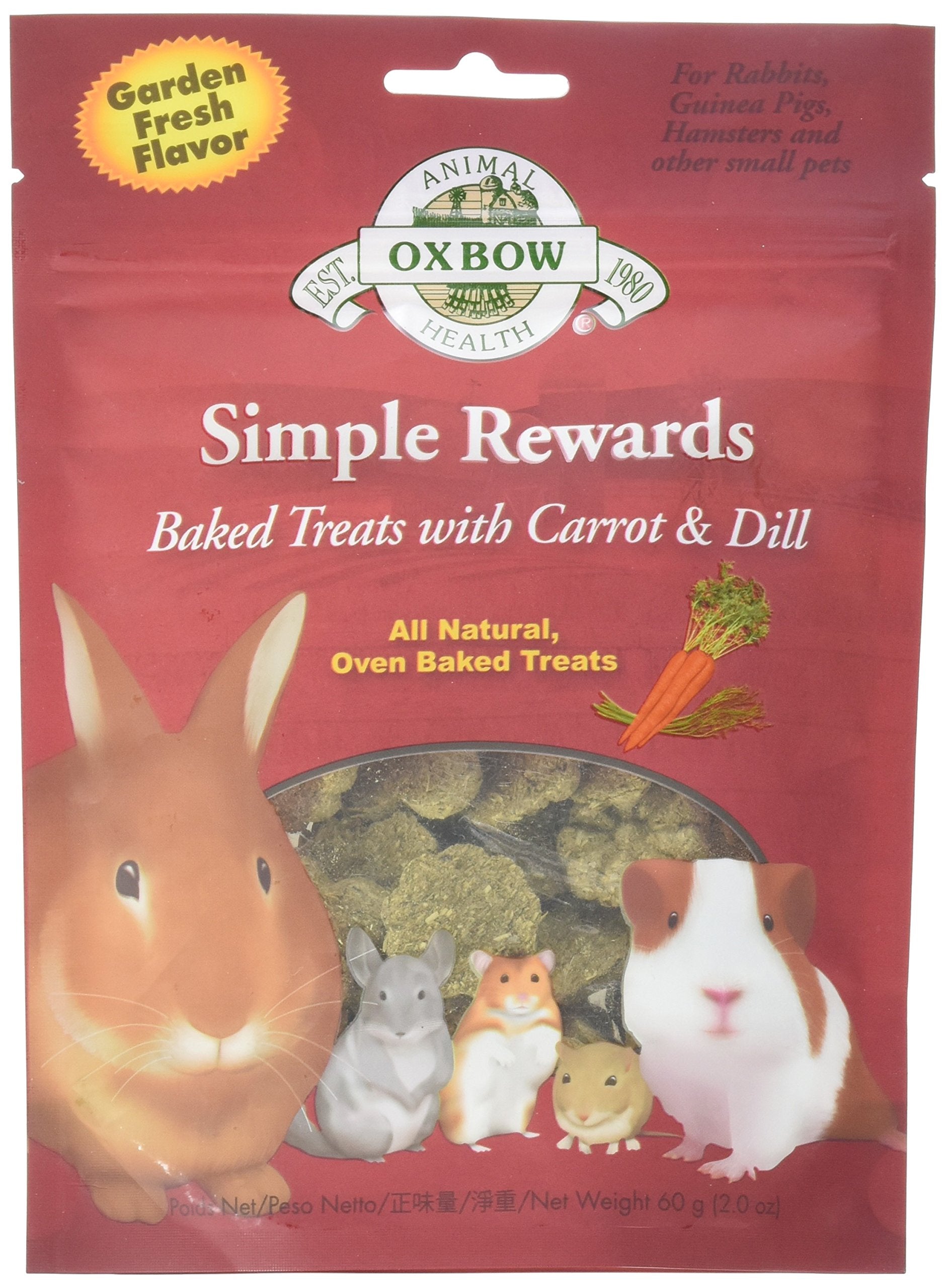 Oxbow Simple Rewards All Natural Oven Baked Treats with Carrots, Dill and Timothy Hay