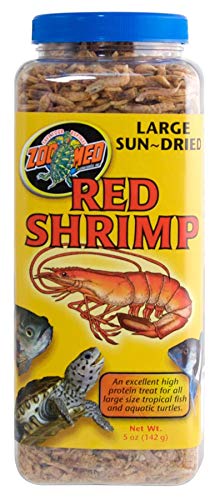 Zoomed Large Sun-Dried Red Shrimp - Turtle Food - Includes Attached DBDPet Pro-Tip Guide