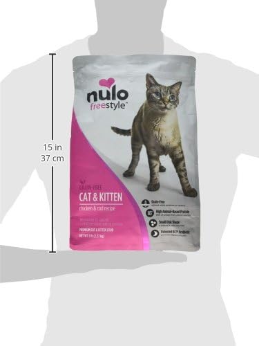 Nulo Adult & Kitten Grain Free Dry Cat Food With Bc30 Probiotic (Chicken, 5Lb Bag)