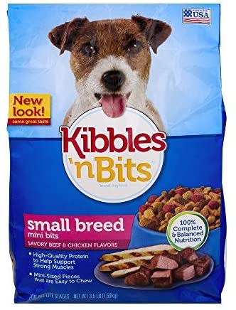 Kibbles 'N Bits Dog Food Small Breed Mini Bits Savory Beef And Chicken Flavor