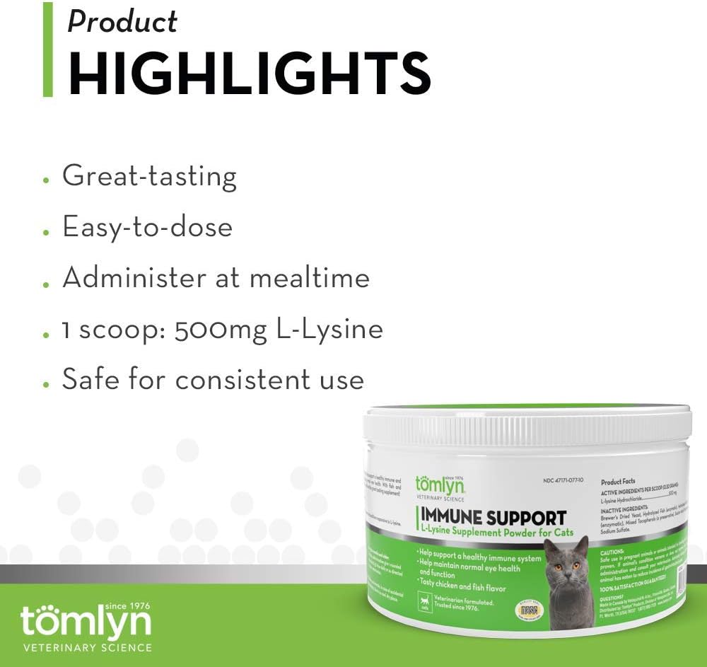 Tomlyn Immune Support Lysine Powder for Cats