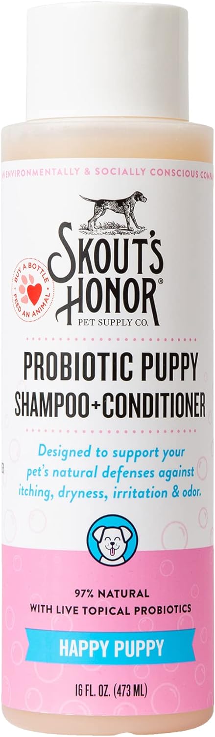 Skout's Honor Probiotic Pet Shampoo + Conditioner - 16 oz - Happy Puppy