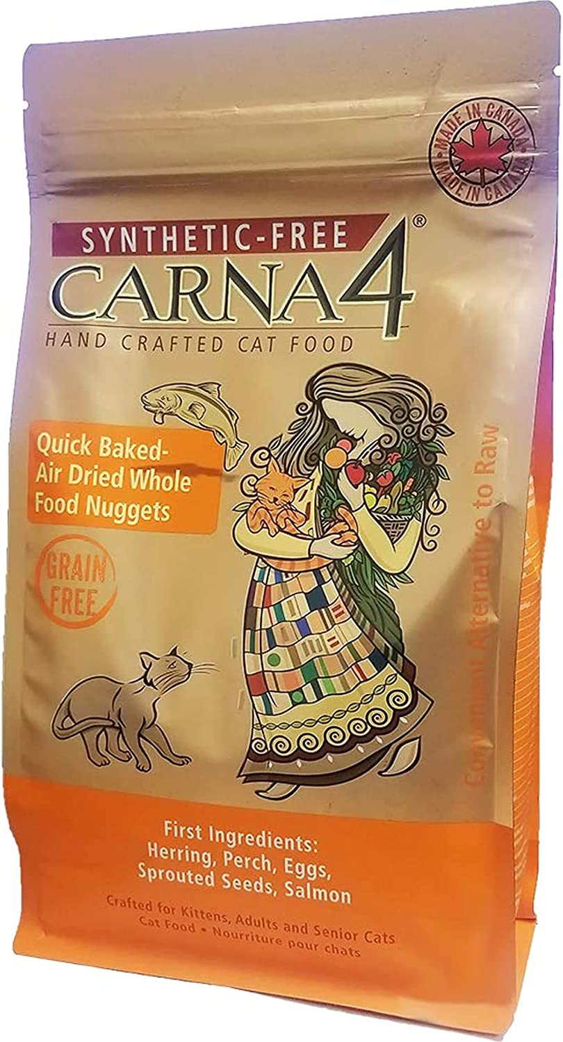 CARNA4 Grain Free Cat Food, Fish Formula (Herring, Perch, Salmon) (2 lb)