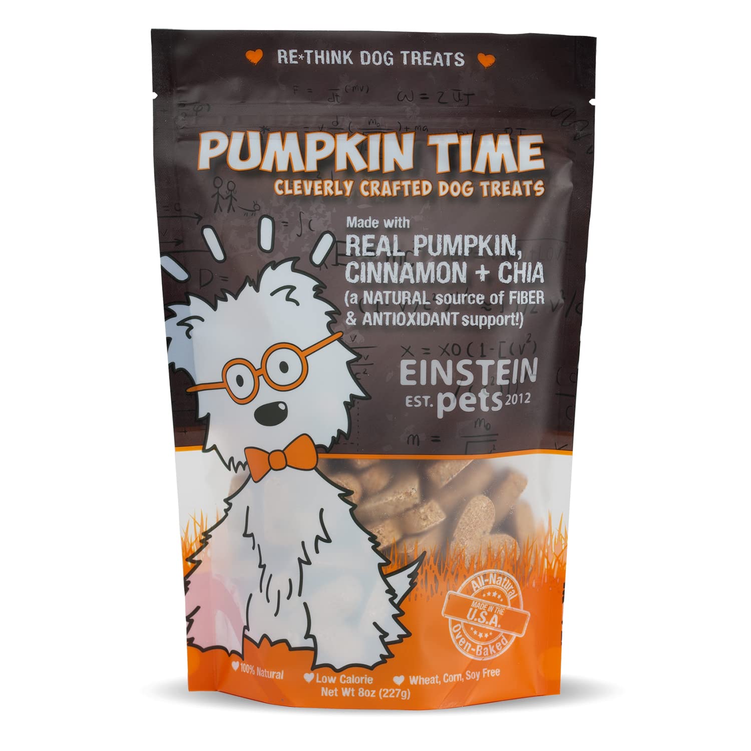 Einstein Pets- Pumpkin Time-- Grain Free and Organic Pumpkin Dog Treats- 8oz