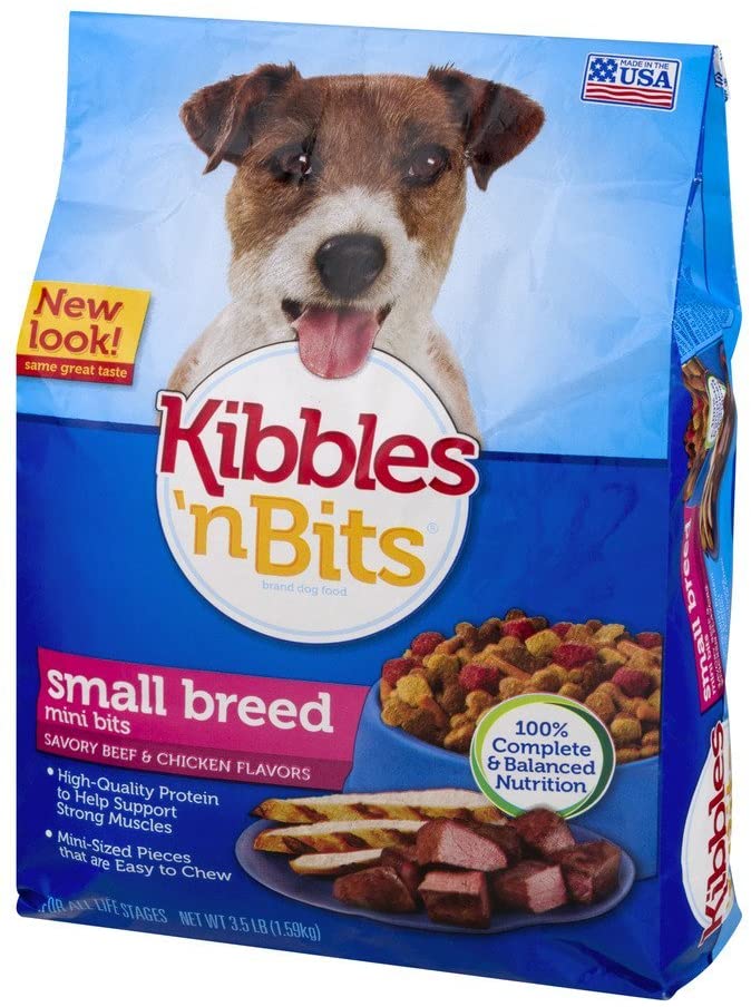 Kibbles 'N Bits Dog Food Small Breed Mini Bits Savory Beef And Chicken Flavor