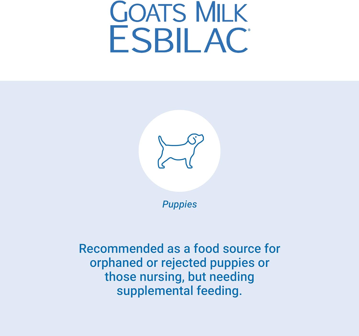 PetAg Esbilac Goat's Milk Powder Puppy Milk Replacer - Milk Formula for Puppies with Sensitive Digestive Systems - 12 oz