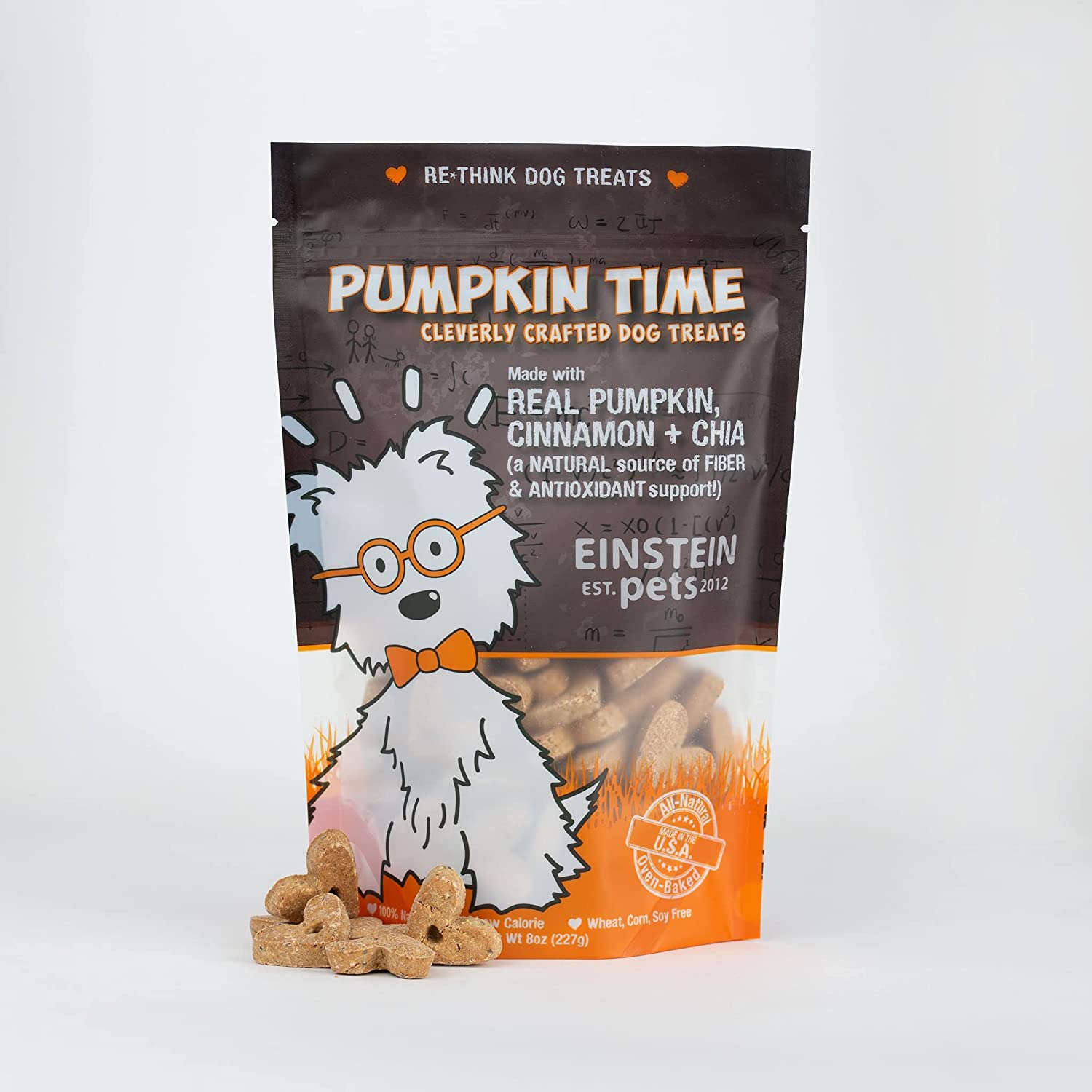 Einstein Pets- Pumpkin Time-- Grain Free and Organic Pumpkin Dog Treats- 8oz