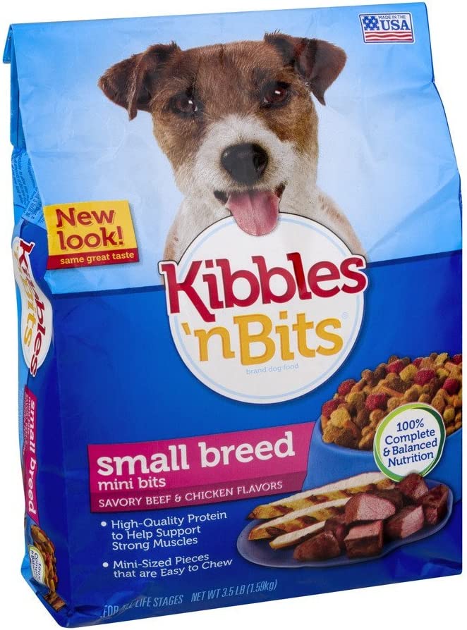 Kibbles 'N Bits Dog Food Small Breed Mini Bits Savory Beef And Chicken Flavor