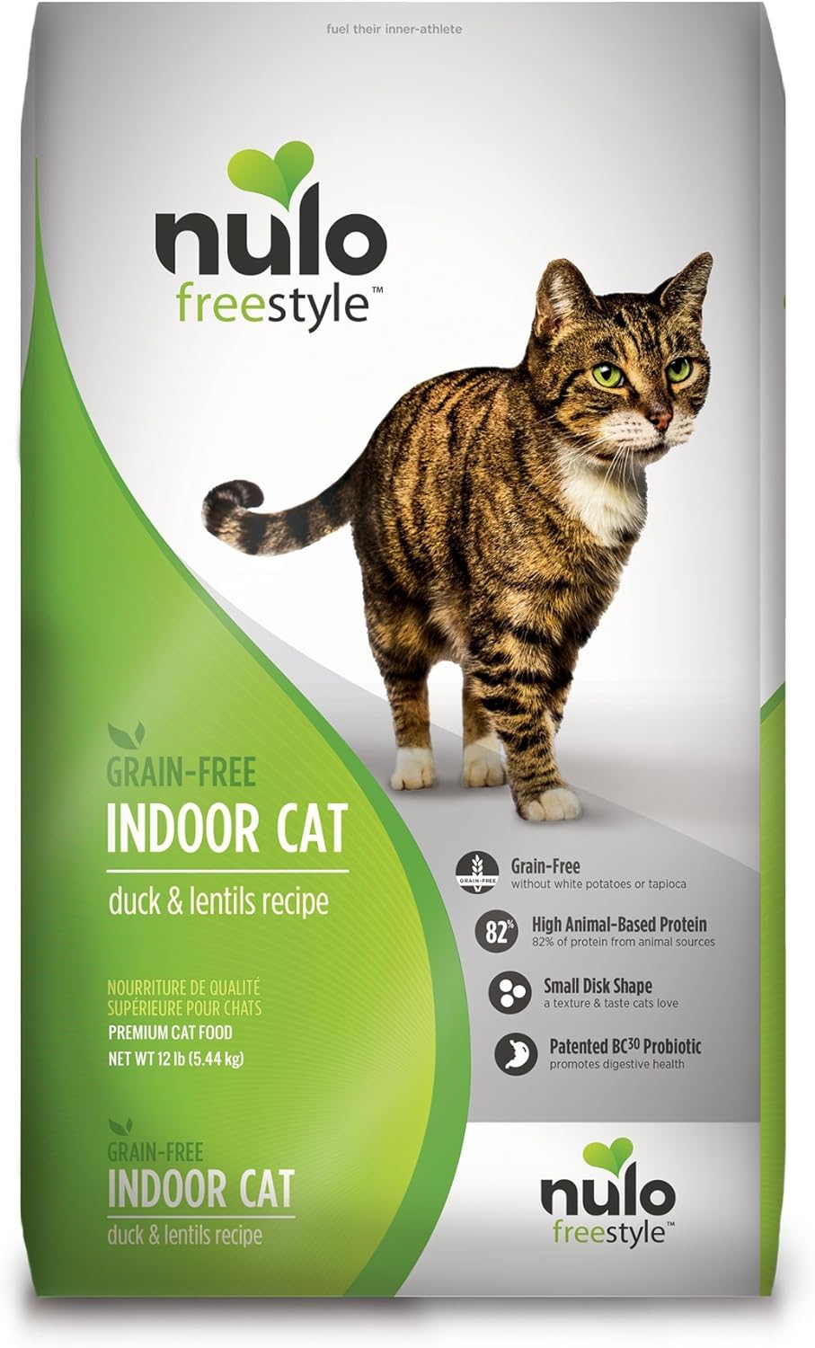 Nulo Indoor Grain Free Dry Cat Food With Probiotic Duck & Lentils Recipe 12Lb