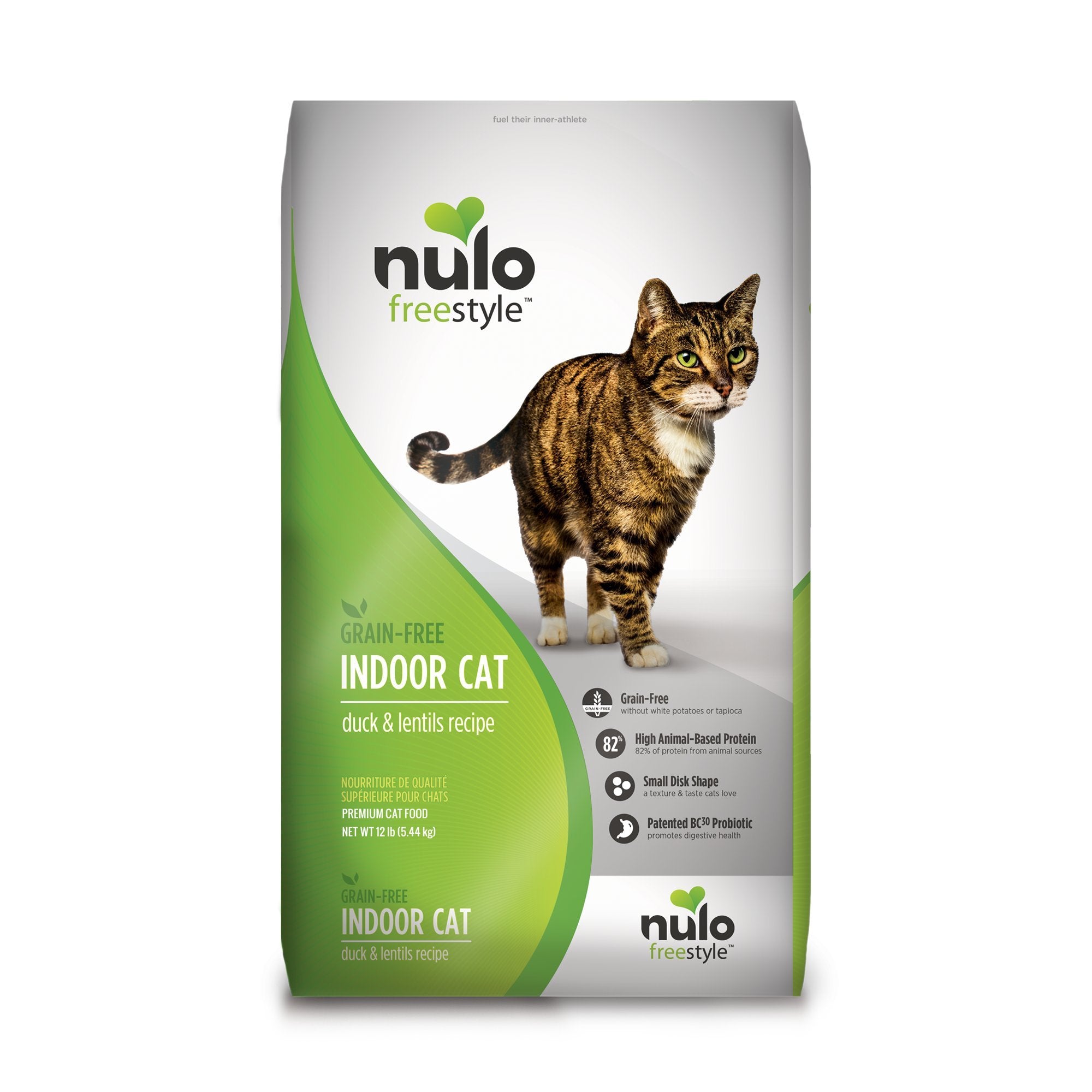 Nulo Indoor Grain Free Dry Cat Food With Probiotic Duck & Lentils Recipe 12Lb