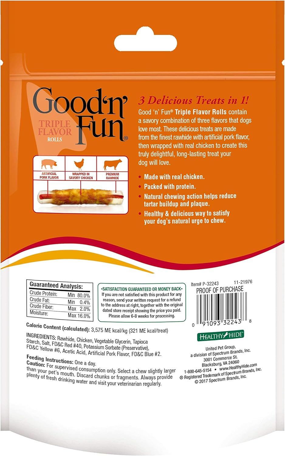 Good ’n’ Fun Triple Flavor Chews 7 Inch Rolls