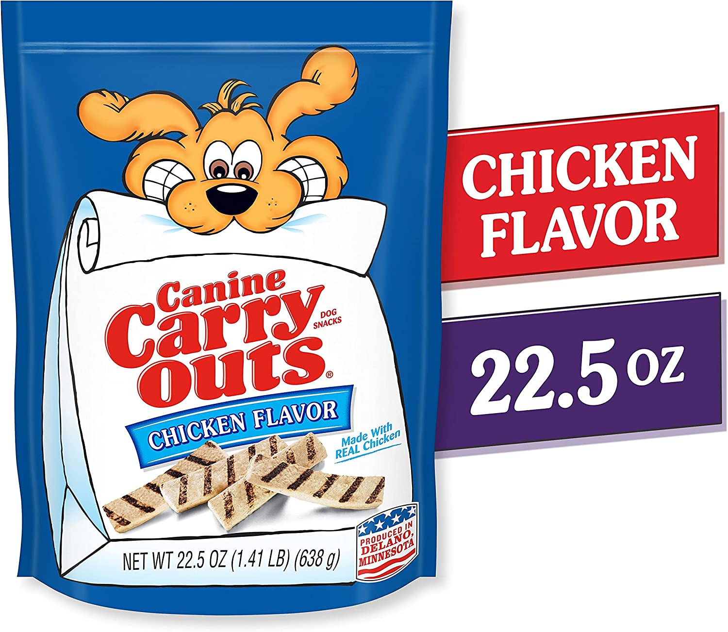 Canine Carry Outs Chicken Flavor Dog Treats, 22.5 Ounce Bag