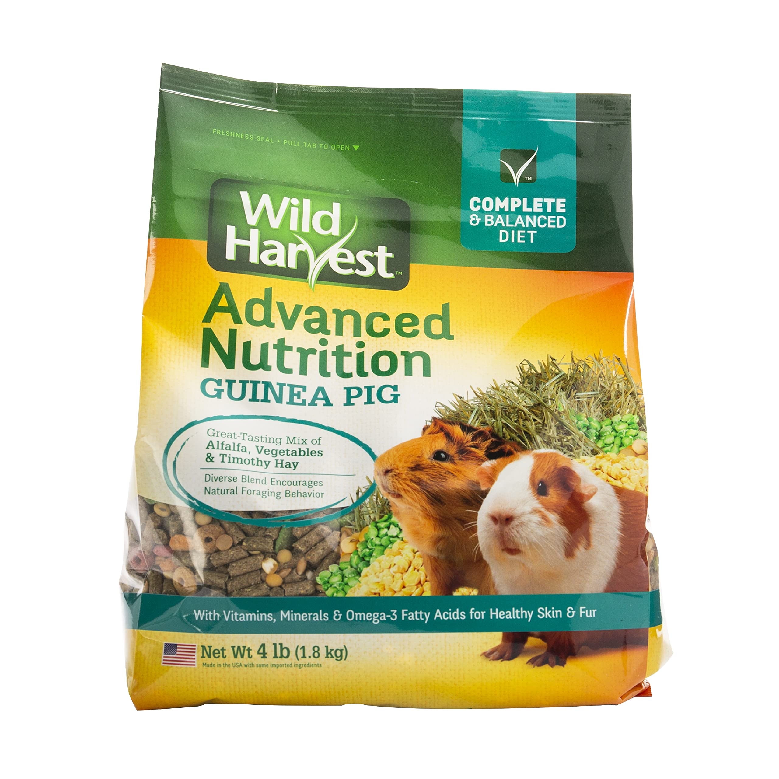 Wild Harvest Advanced Nutrition Diet for Guinea Pigs (Packaging May Vary) 4 Pound (Pack of 1)