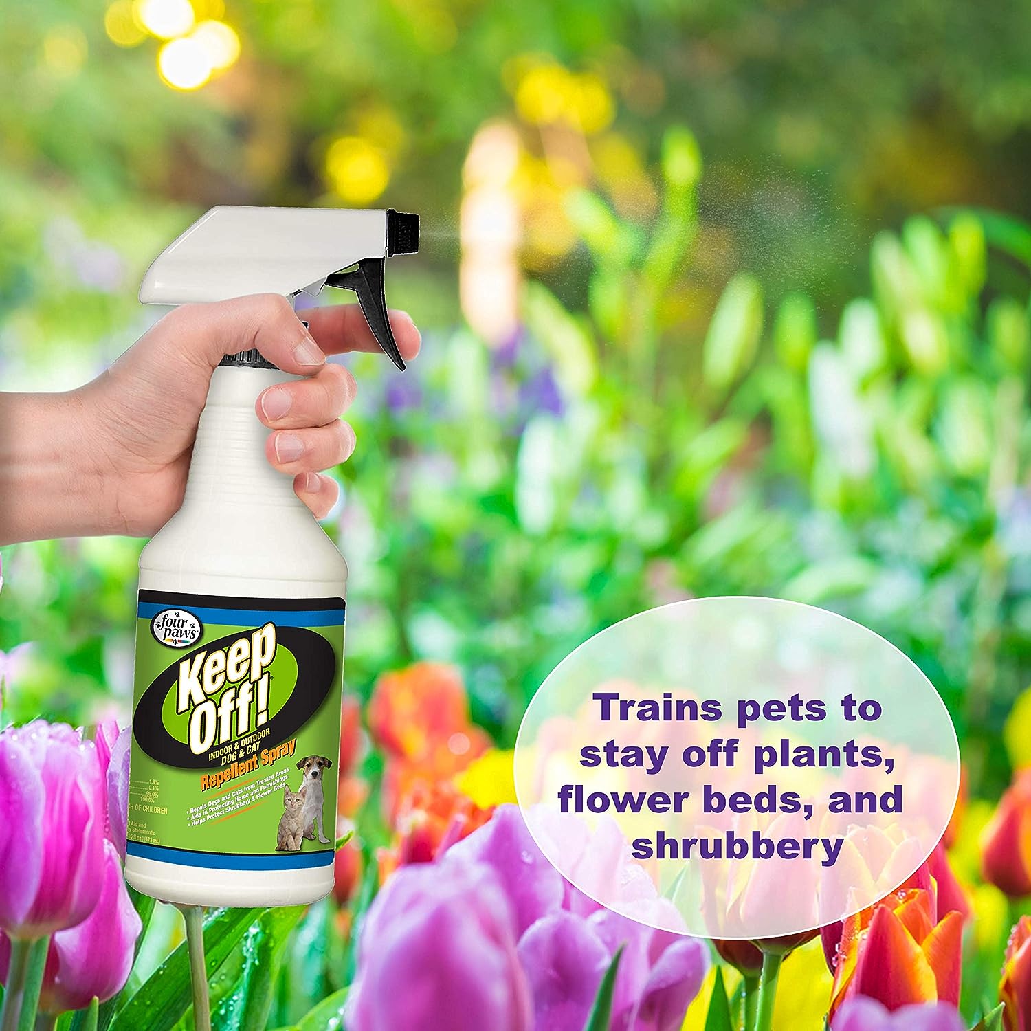 Four Paws Keep Off! Dog and Cat Repellent Outdoors & Indoors Spray