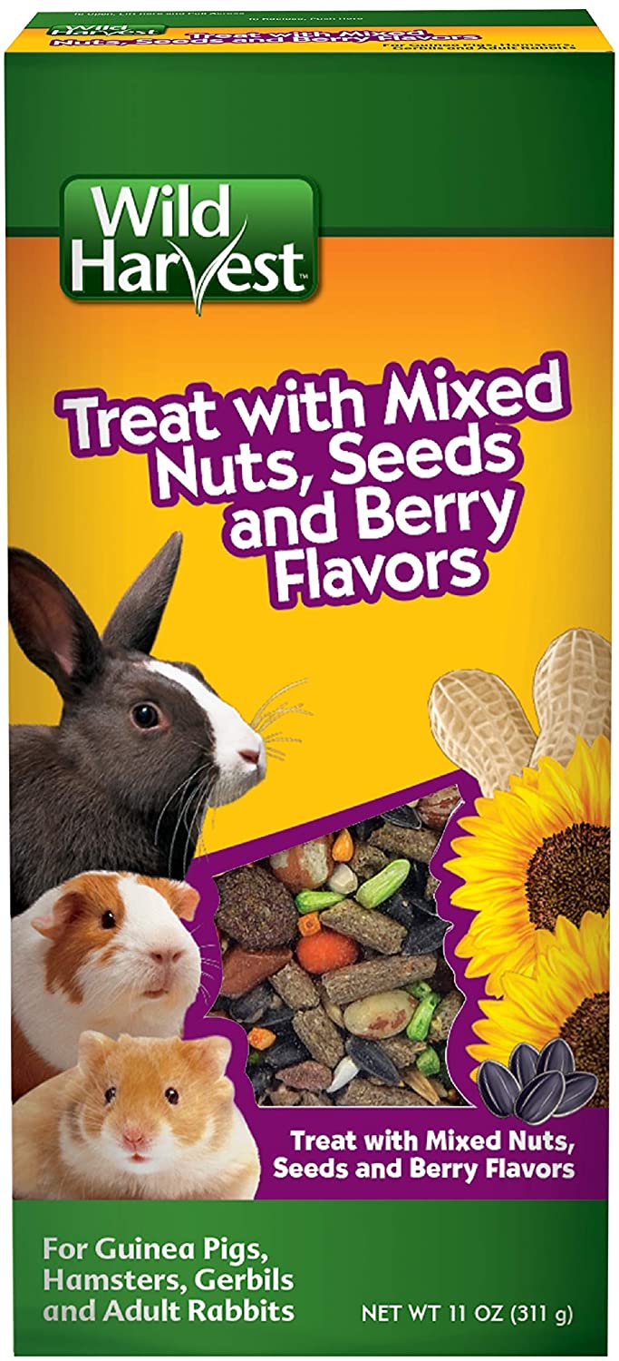 Wild Harvest Food And Unique Edible Treats for Guinea Pigs, Hamsters, Gerbils, and Adult Rabbits Mixed Berry 'n Nut