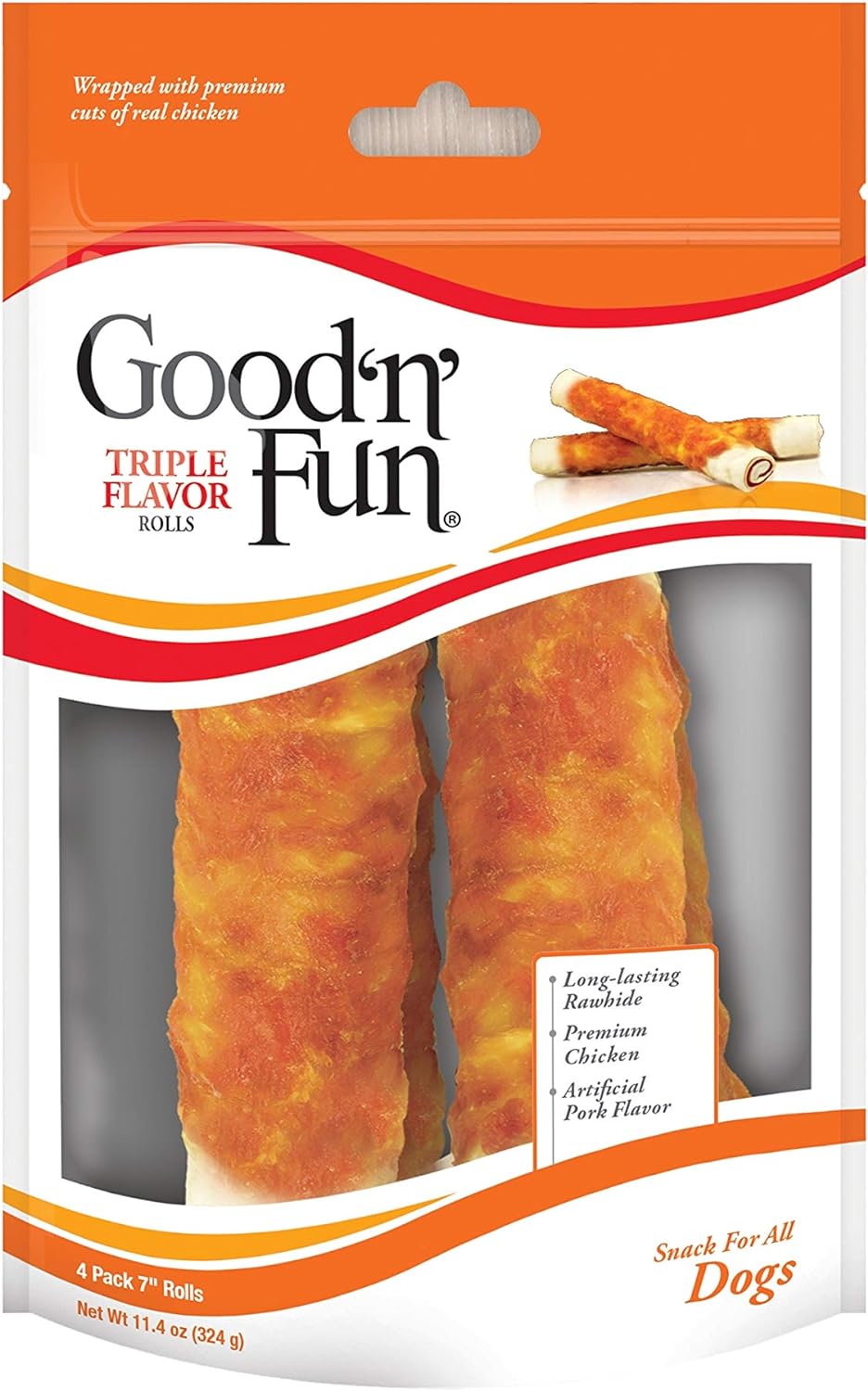 Good ’n’ Fun Triple Flavor Chews 7 Inch Rolls