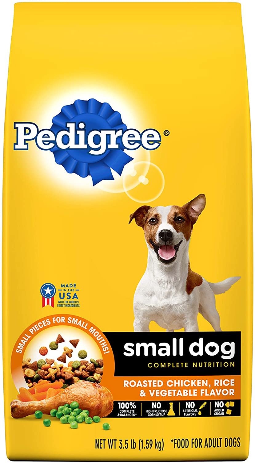 Pedigree Small Breed Adult Dry Dog Food, Chicken & Steak Chicken 3.5 Pound (Pack of 1)