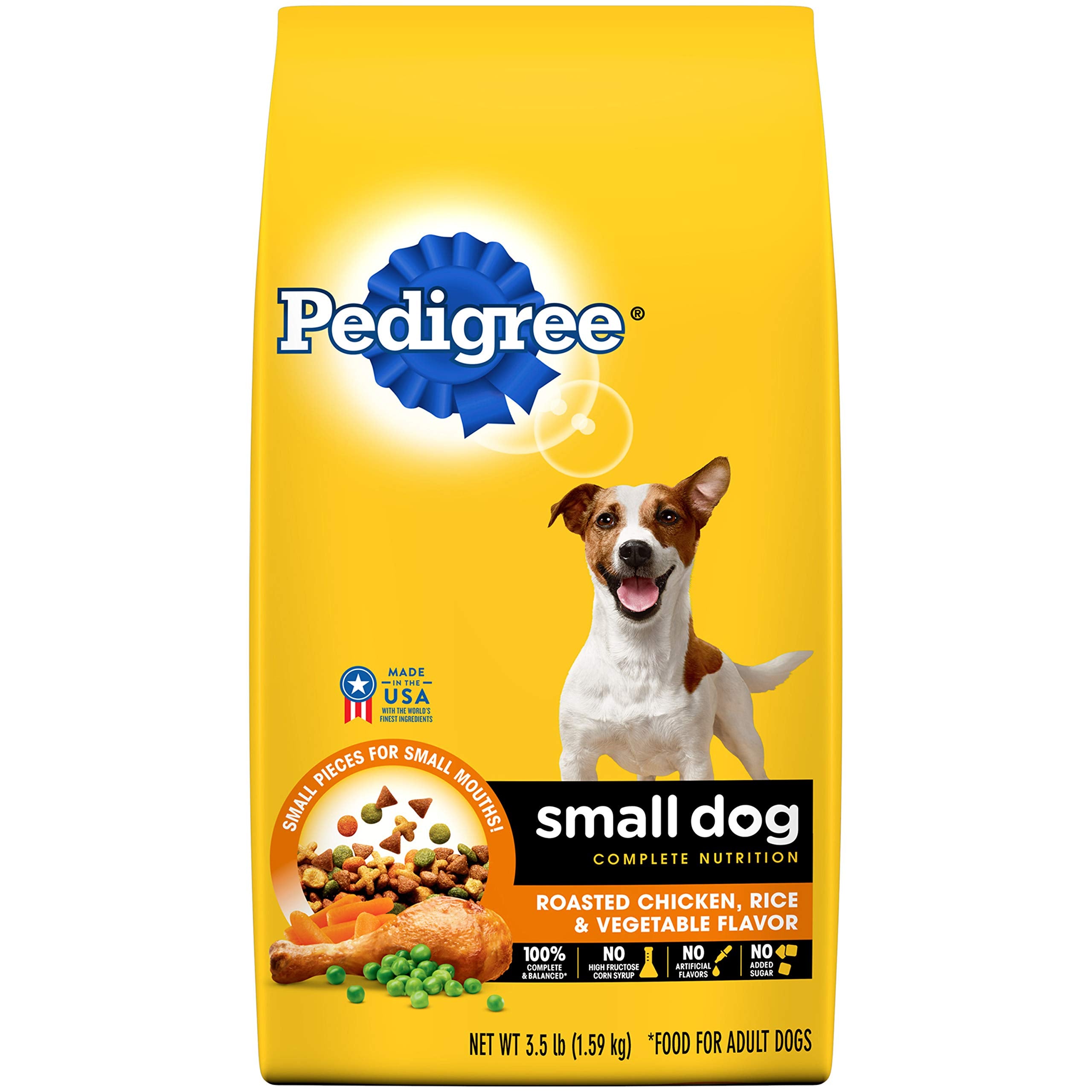 Pedigree Small Breed Adult Dry Dog Food, Chicken & Steak Chicken 3.5 Pound (Pack of 1)