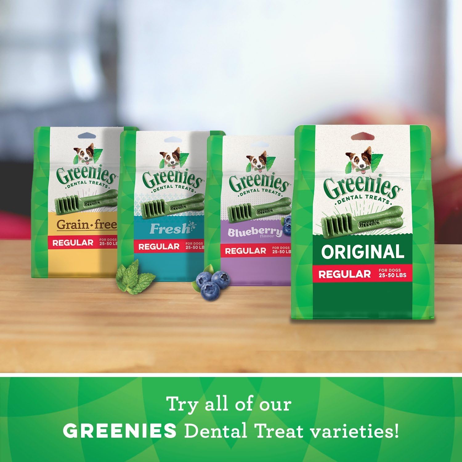 Greenies Grain Free Regular Dog Dental Treats Original 12 oz, 12 ct,