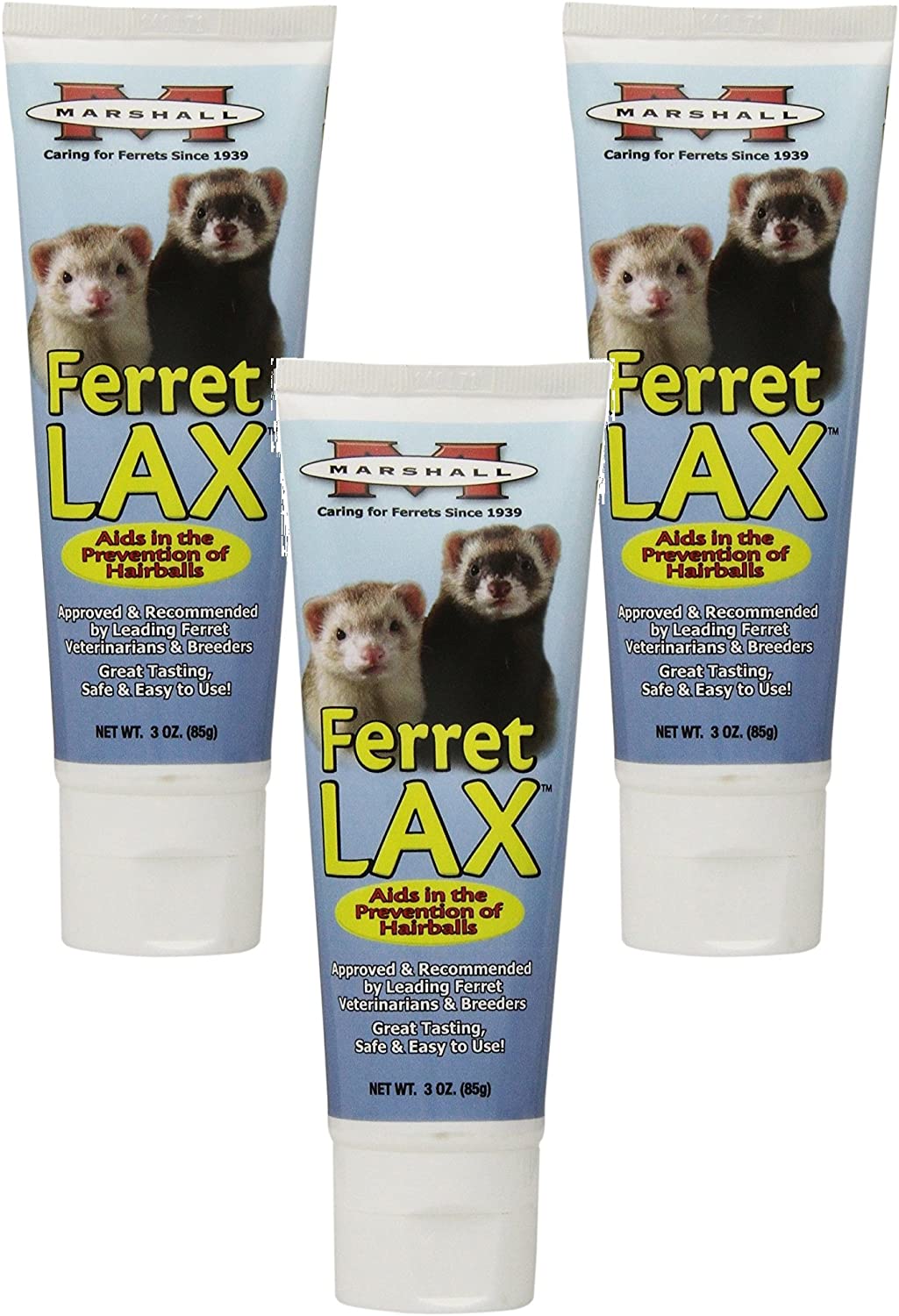 (3 Pack) Marshall Pet Products Ferret Lax Hairball and Obstruction Remedy 3-Ounces each